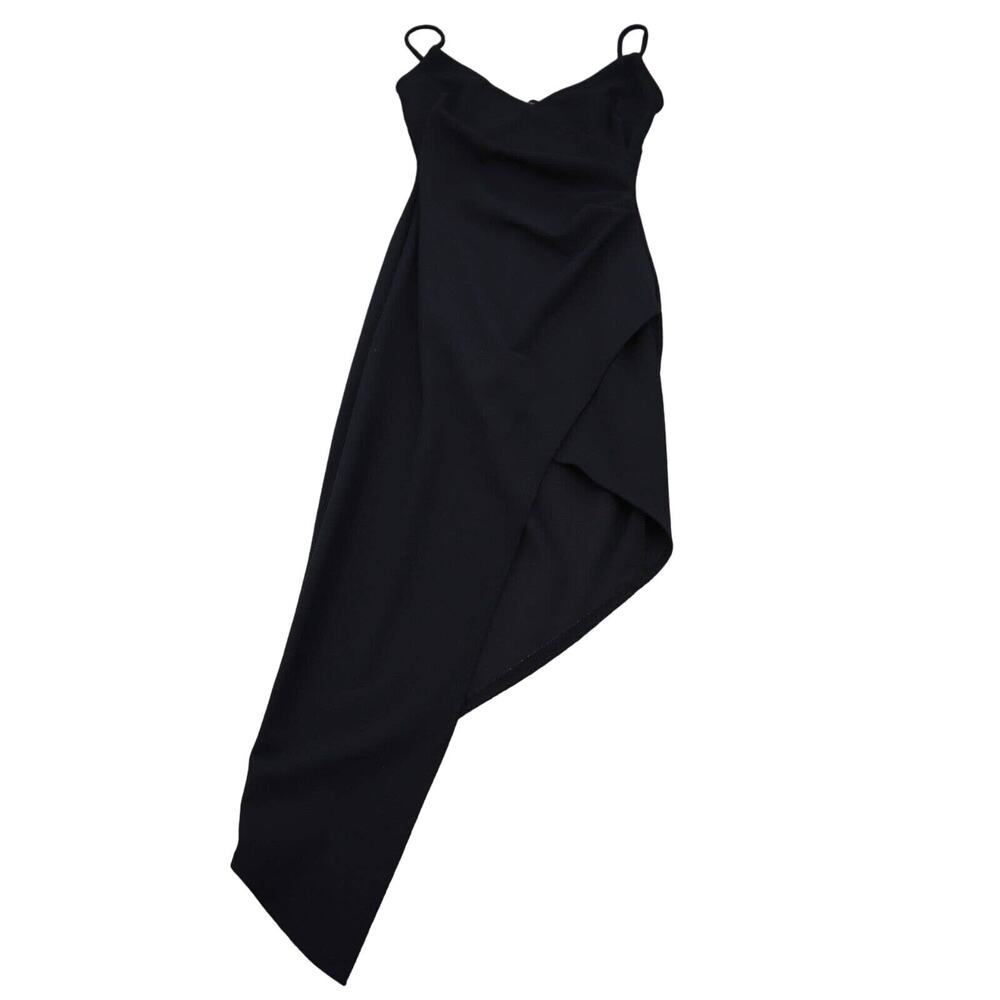 The Vintage Shop Dress Womens Small Black Asymmetrical Hem Spaghetti Strap
